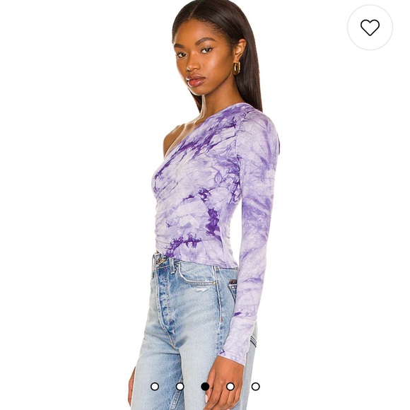 Ember One Shoulder Top in Purple Tie Dye - Picture 3 of 5